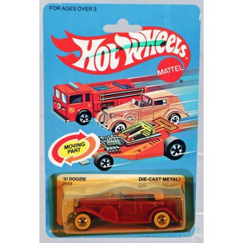 Hot Wheels `31 Doozie 2533 Never Removed From Package 1982 Maroon 1:64