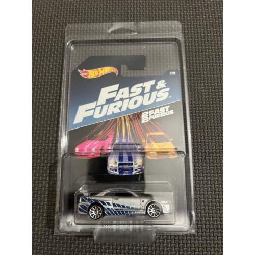 Hot Wheels Fast Furious Brian s Nissan Skyline Gt-r R34 Walmart Exclusive LE