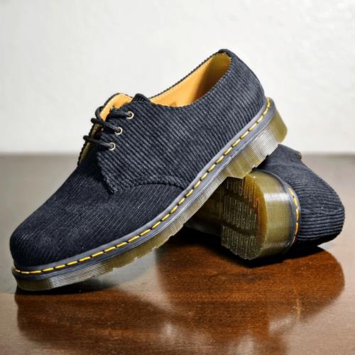 Dr. Martens 1461 Corduroy Oxford Shoes Black Brown Women`s Size 11 Comfort