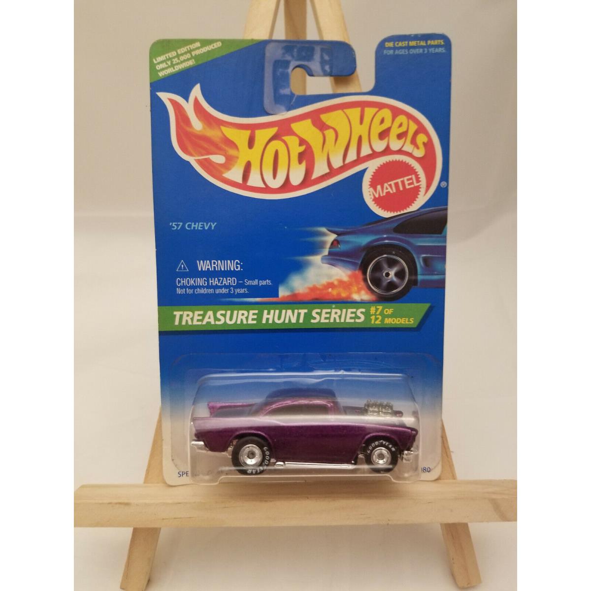 Hot Wheels 1996 Treasure Hunt Series 7 57 Chevy w. Real Riders Limited