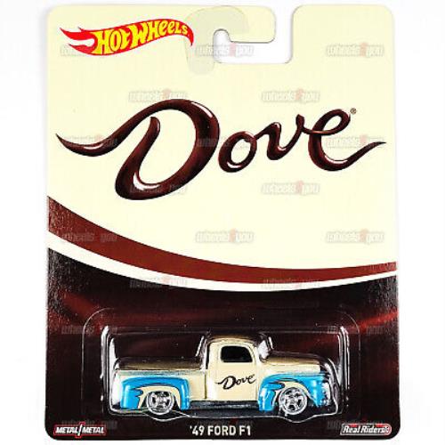 49 Ford F1 Dove - Mars Candy - 2015 Hot Wheels Pop Culture Real Riders 1:64 HW