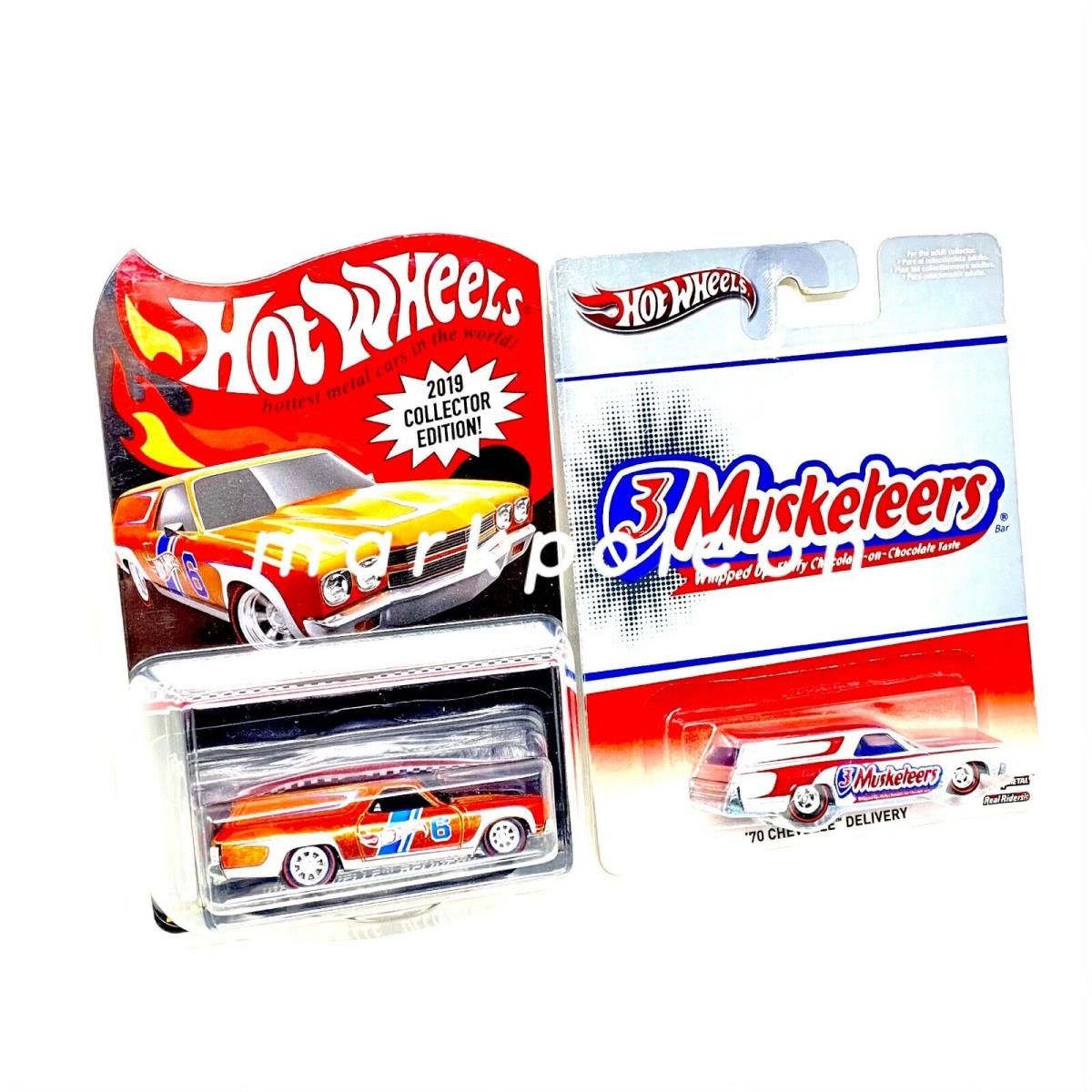 Hot Wheels Premium 70 Chevelle Delivery Set of 2 Gamestop 3Musketeer Real Riders