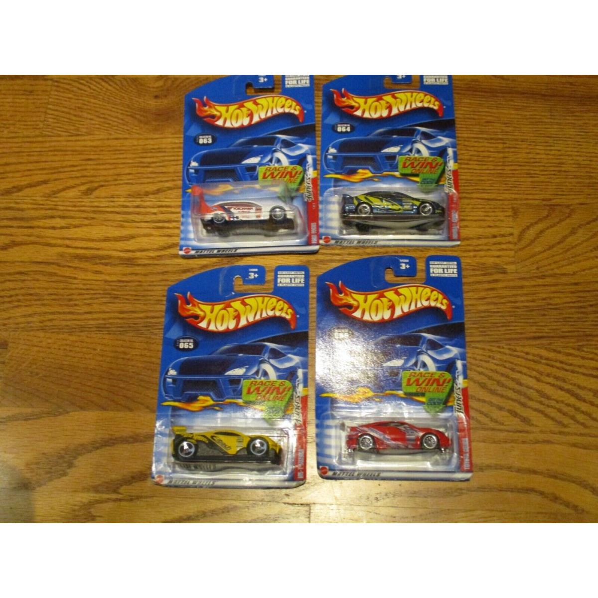 2002 Hot Wheels Hot Rod Series Full Set of 4 Collector 63 64 65 66 Nip SW34D