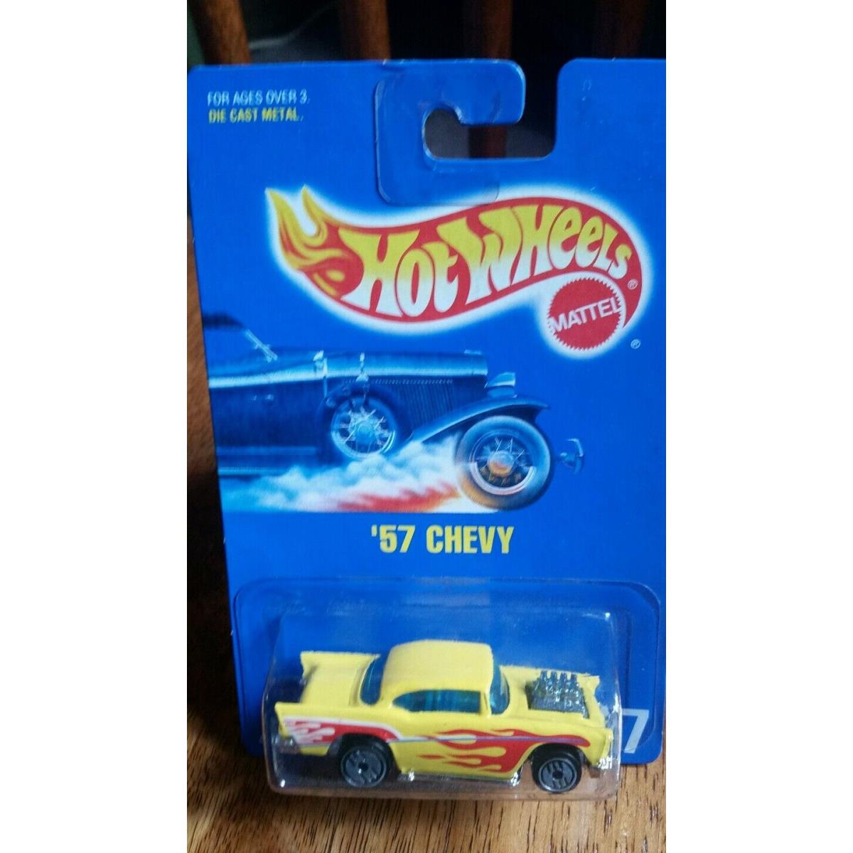 Hot Wheels `57 Chevy -rare 157 Vhtf Stamped Base-variation 1991 Blue Card