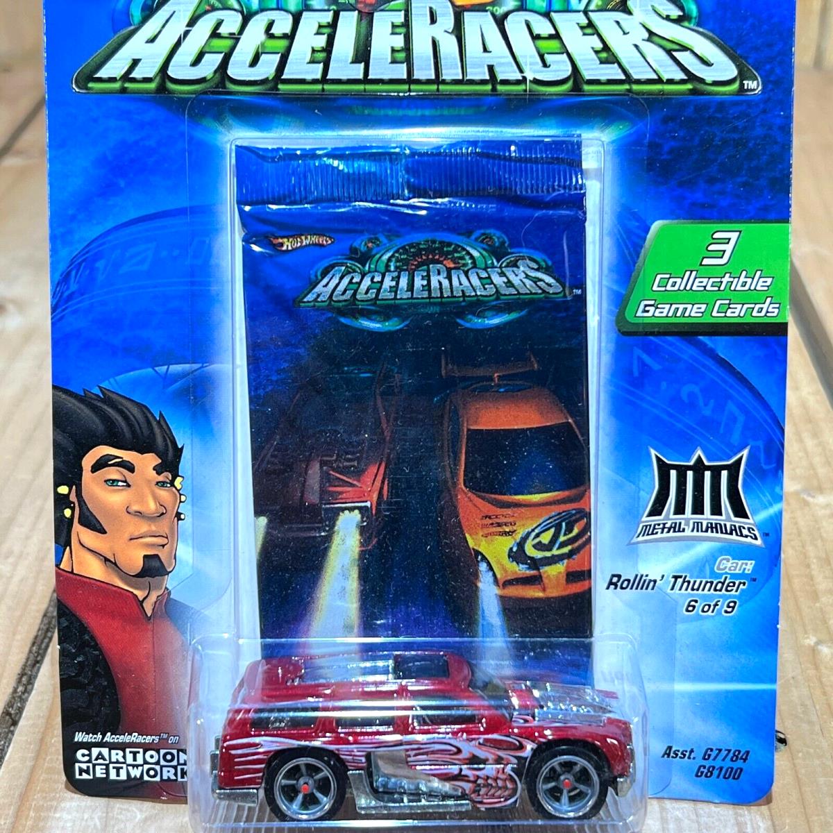 Vintage Hot Wheels Acceleracers Metal Maniacs Rollin` Thunder Pack of 3 Cards