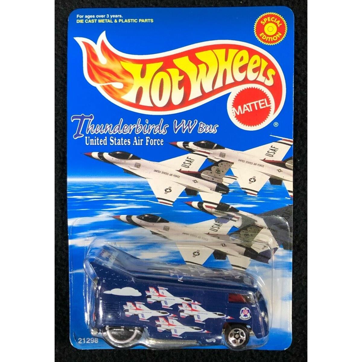 Hot Wheels Usaf Thunderbirds VW Bus Special Edition W/protective Case