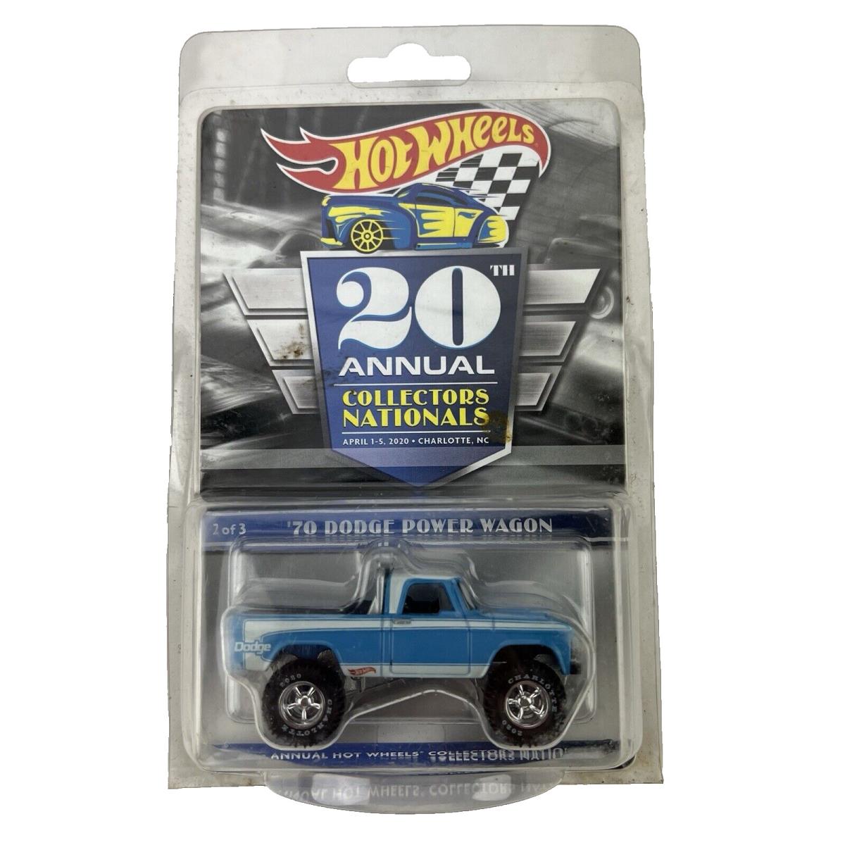 Hotwheels 20th Annual Collectors Nationals 70 Dodge Power Wagon 3204/6000