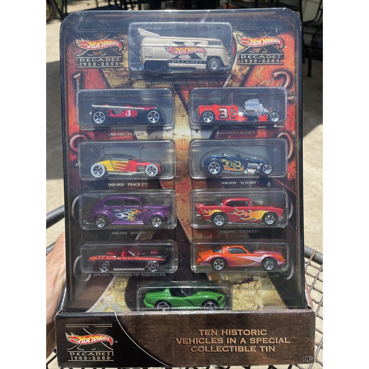 Hot Wheels X- Decades Target Exclusive 10 Car Ltd Editon Set. 1900-2000