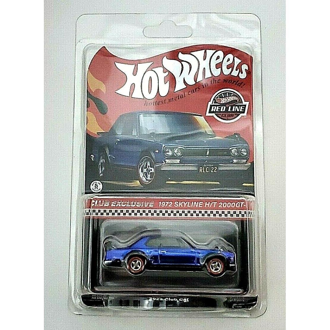 Hot Wheels 2022 Red Line Club Exclusive 1972 Skyline H/t 2000GT-R Blue