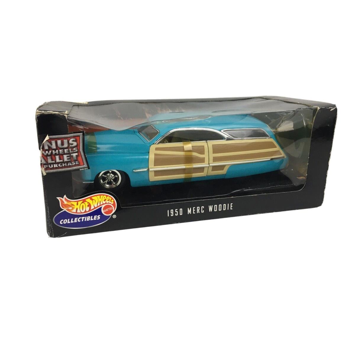 Hot Wheels Collectibles 1950 Merc Woodie Surfing 1:18 Die Cast - Multicolor