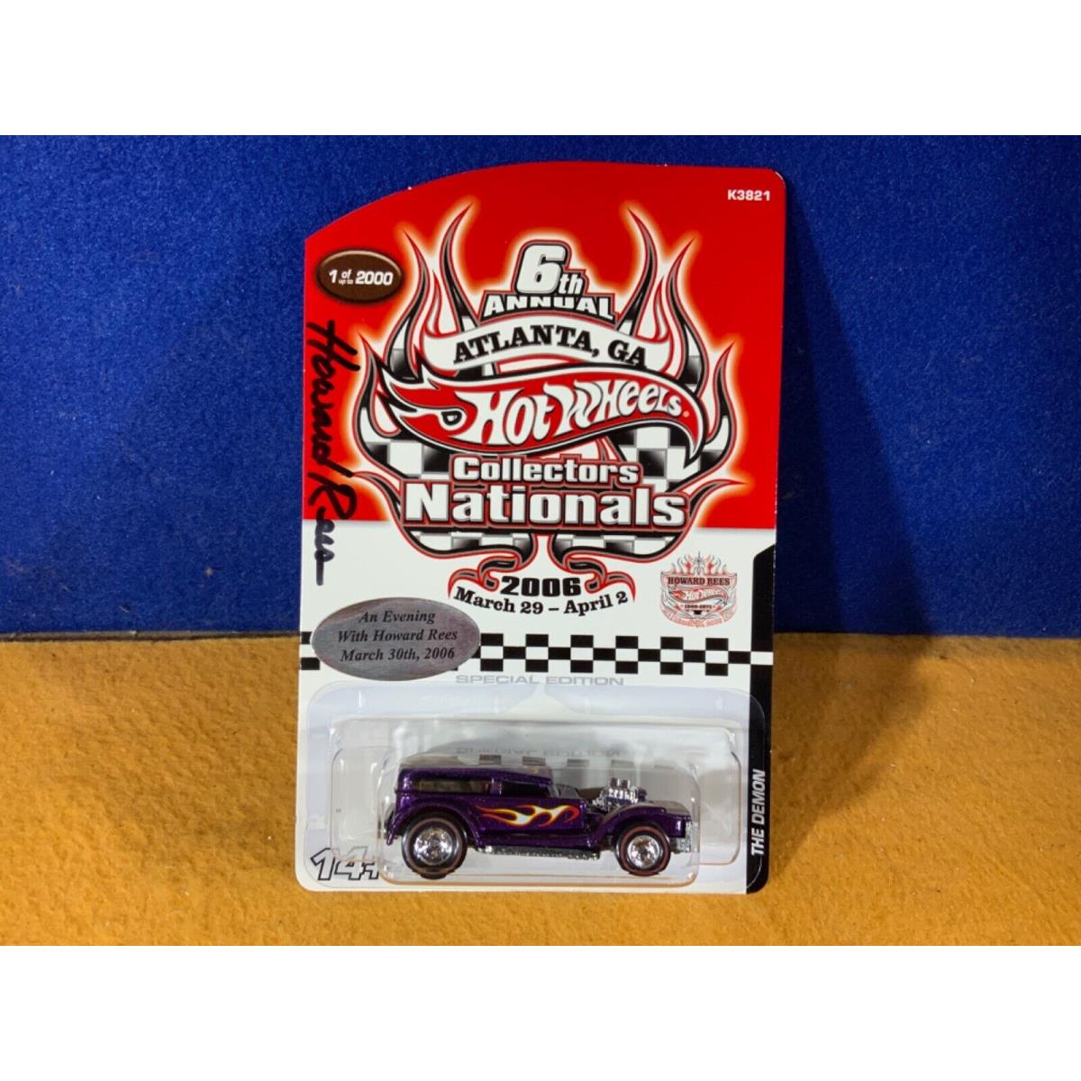 N9-58 Hot Wheels 6th Collectors Nationals - The Demon - Autographed Howard Rees