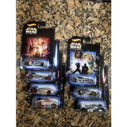 x7 Hot Wheels Star Wars Movie Posters Cars 2014 Number 4 of Set is Missing