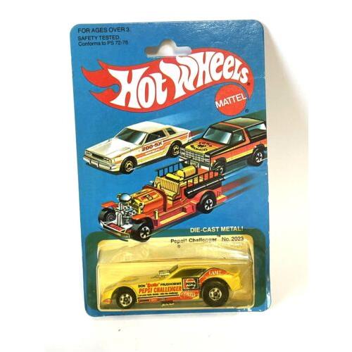 Vintage 1982 Hot Wheels Pepsi Challenger Snake Funny Car Yellow 2023 Pop UP Body