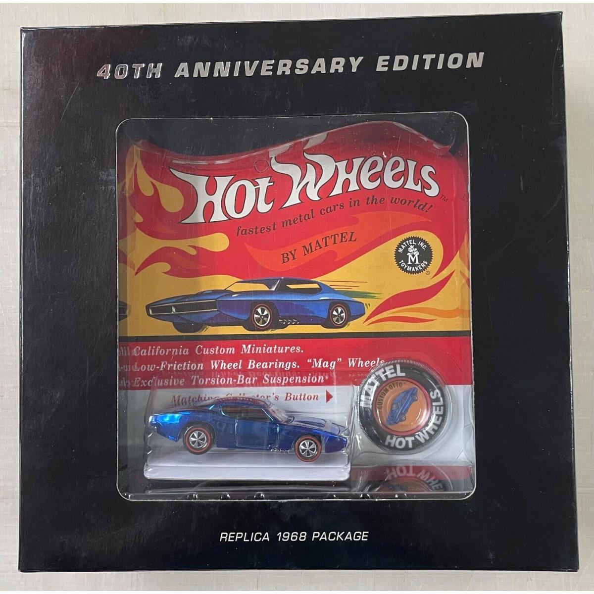 Hot Wheels RLC-40th Anniversary-replica 1968 Package Blue Custom Otto-nib
