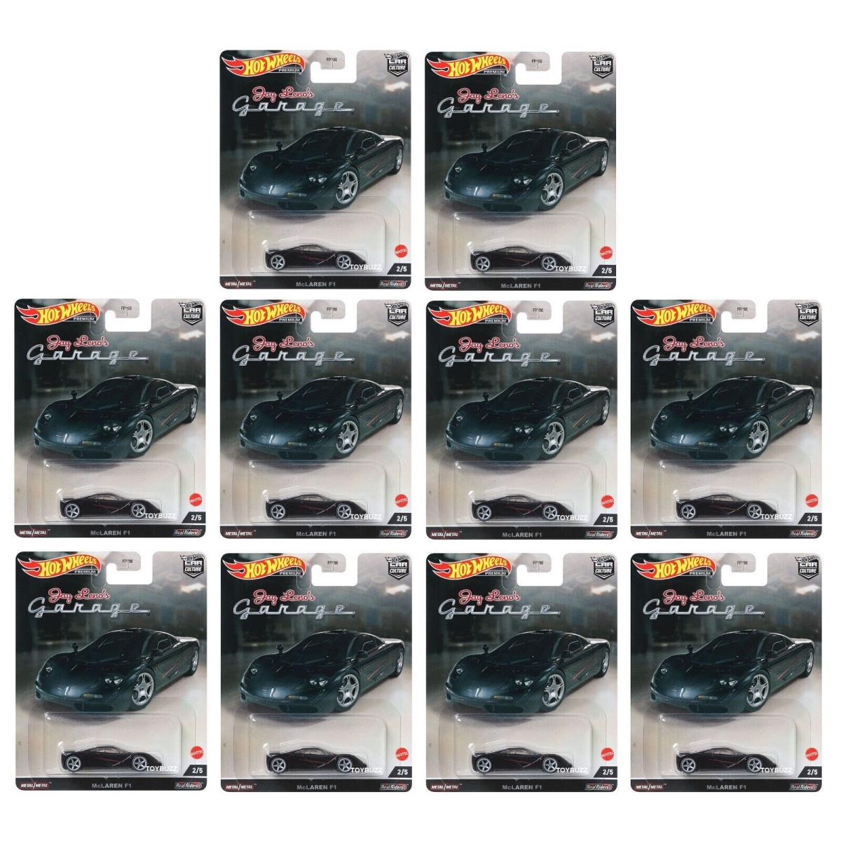 Hot Wheels 1:64 Car Culture Jay Leno Garage Mclaren F1 Black HCK08 Case of 10