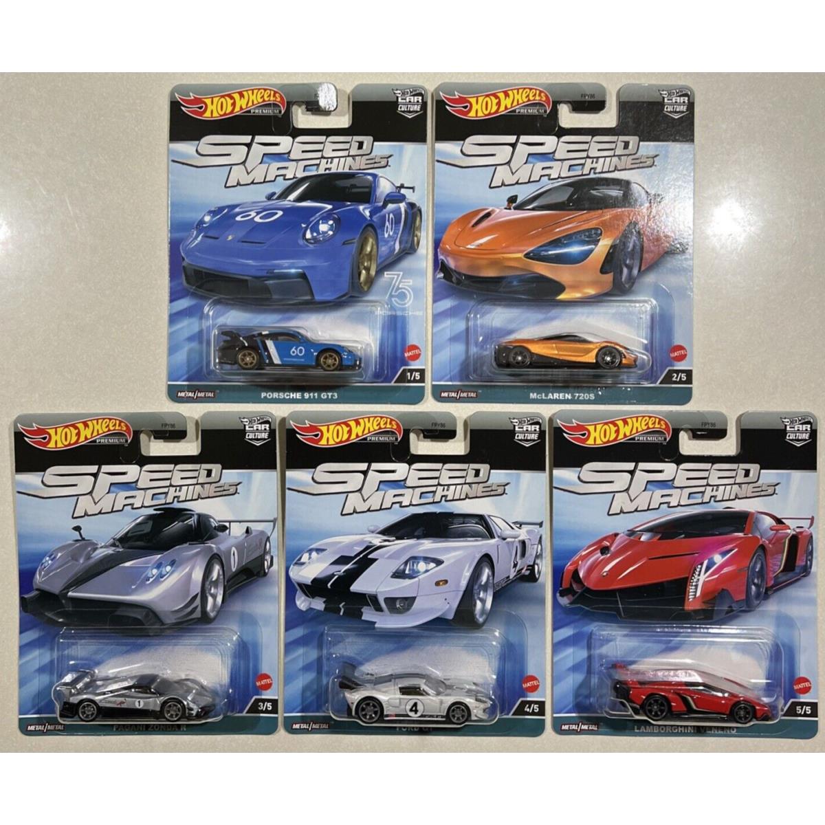 2023 Hot Wheels Premium Speed Machines Car Full Set In Hand