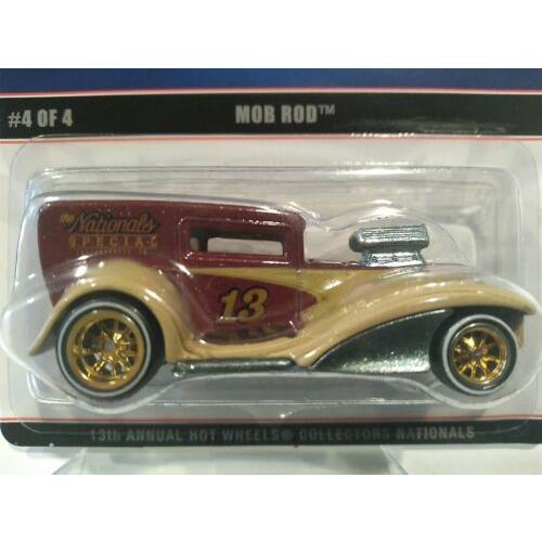Hotwheels 13th Nationals Convention 2013 Mob Rod W/real Riders Low Num 131/1100