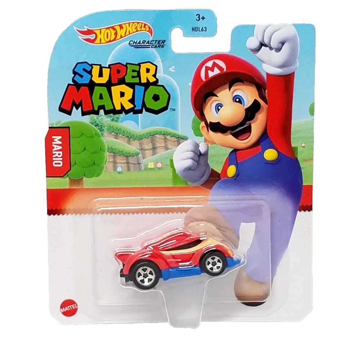 Hot Wheels Character Cars Super Mario Complete Set OF 6 Mattel - Multi-Color