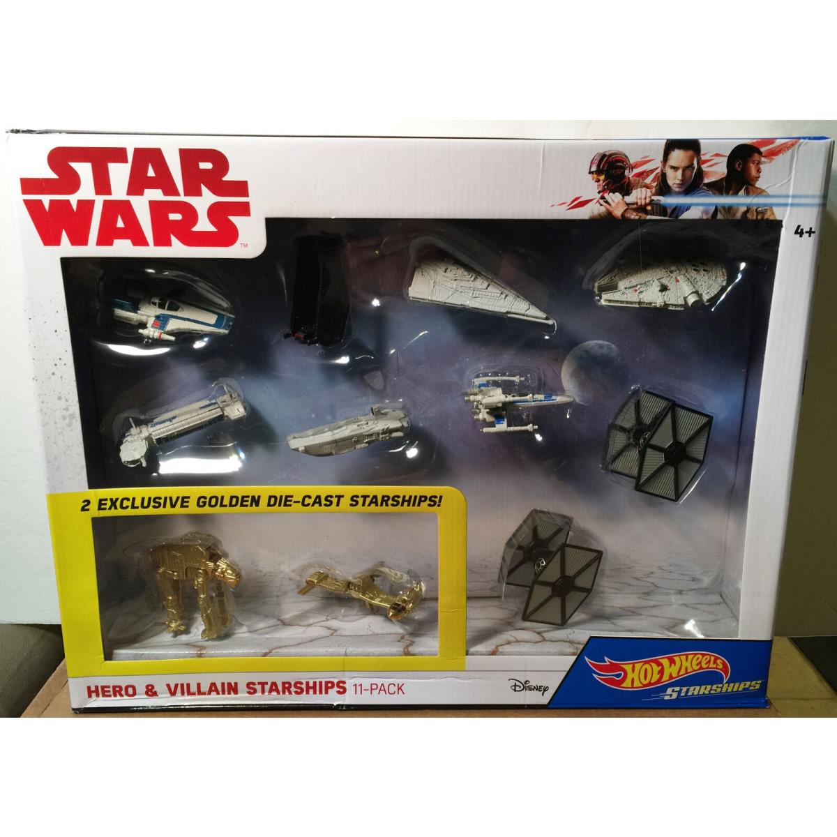 Disney Hot Wheels Star Wars The Last Jedi Hero Villain Starships 11 Pack