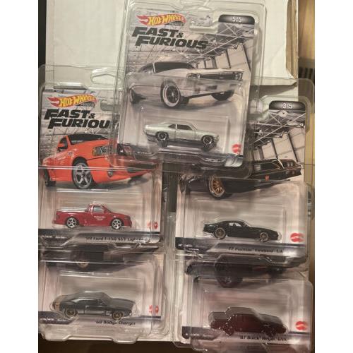 Hot Wheels Fast Furious Premium 2022 Real Riders Set of 5 Buick Regal Charger