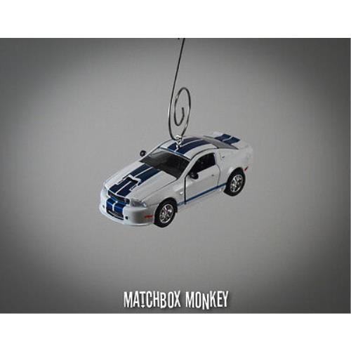 Hot Wheels 2011 White Ford Shelby GT350 1/64th Custom Christmas Ornament Adorno Mustang