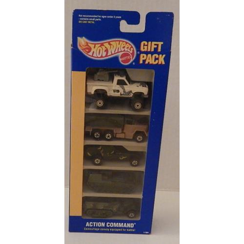Hot Wheels Action Command 5-Car Gift Pack Troop Convoy Super Cannon Tank Gunner