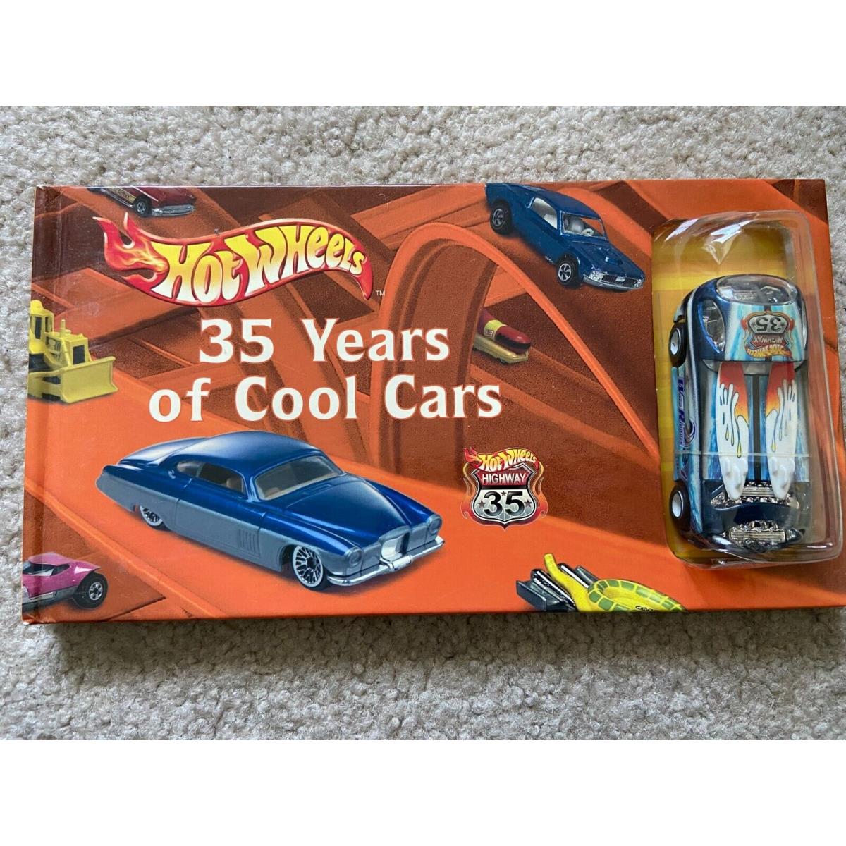 35 Years of Cool Cars Hot Wheels Book and Car - Plastic Blister