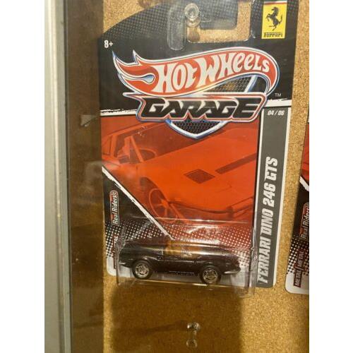 Hotwheels Ferrari 246 Dino Black Garage Series Mattel Rare Htf Monmc Real Riders