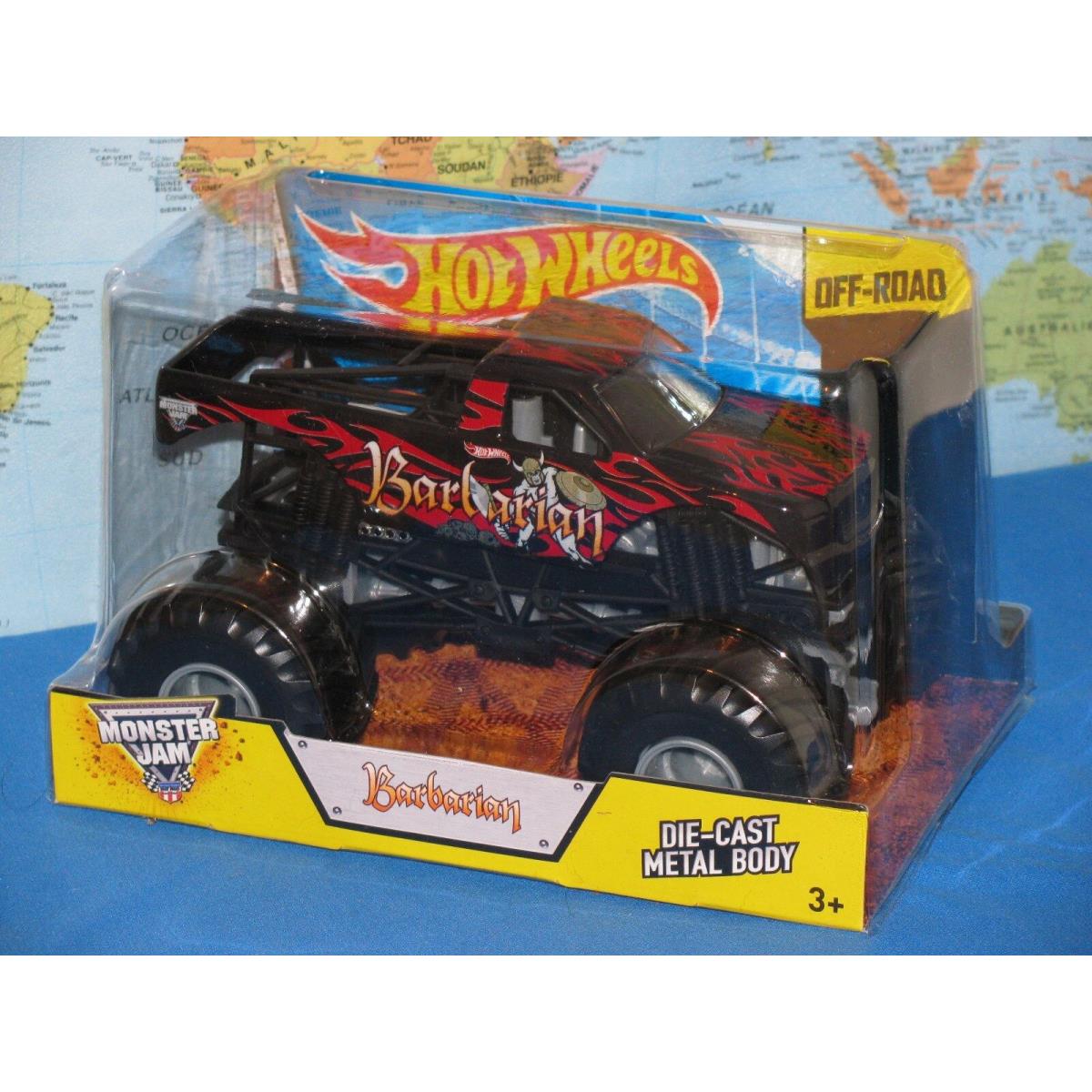 1/24 Hot Wheels Monster Jam Truck Barbarian Off-road Die-cast Rare