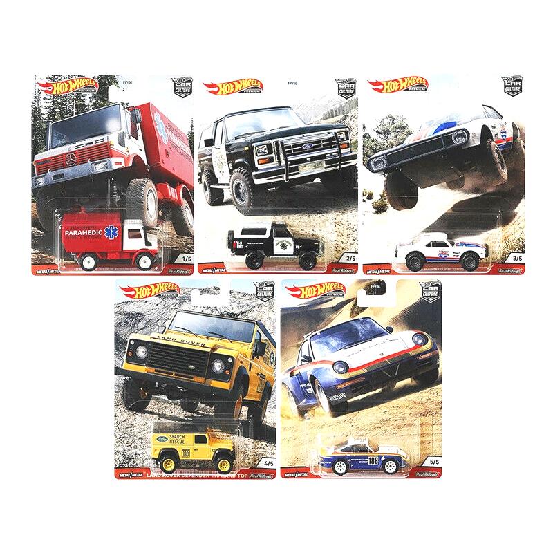 Wild Terrain 5 Piece Set Car Culture Series Diecast Model Cars by Hot Wheels