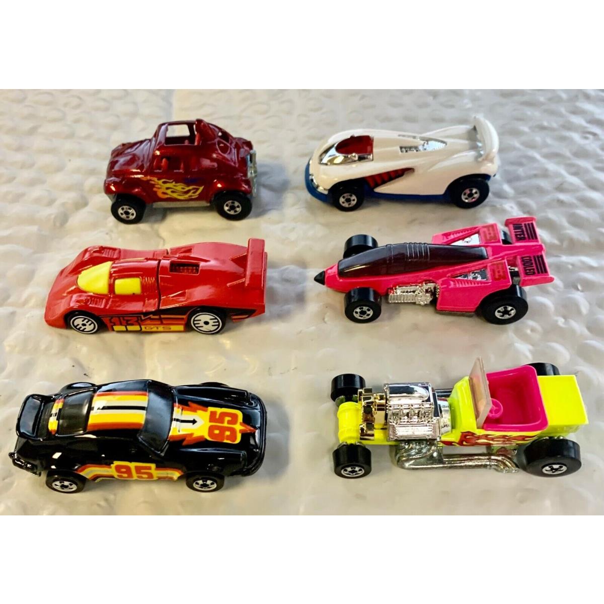 Hot Wheels Set of Six Vintage Lim`d Edn Diecast Racers w Animated Vhs Tapes