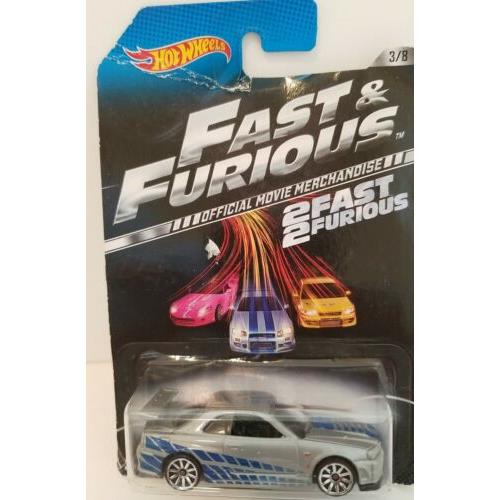 Hot Wheels 2013 The Fast and The Furious Movie Nissan Skyline Gt-r Silver Wing
