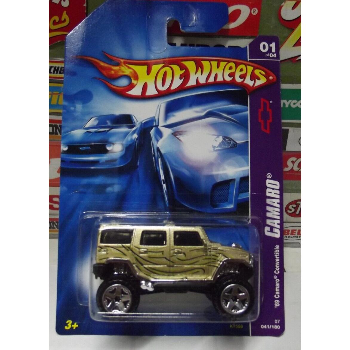 Hot Wheels 1:64 Hummer / Camaro Factory Error Card 1/4 41/180 K7558 Bin 11