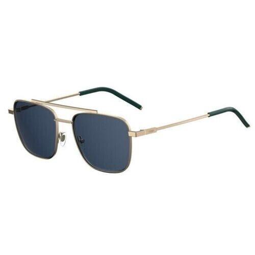 Fendi FF M0008/S 000/KU Aviator Sunglasses Rose Gold / Blue Mirror Lens