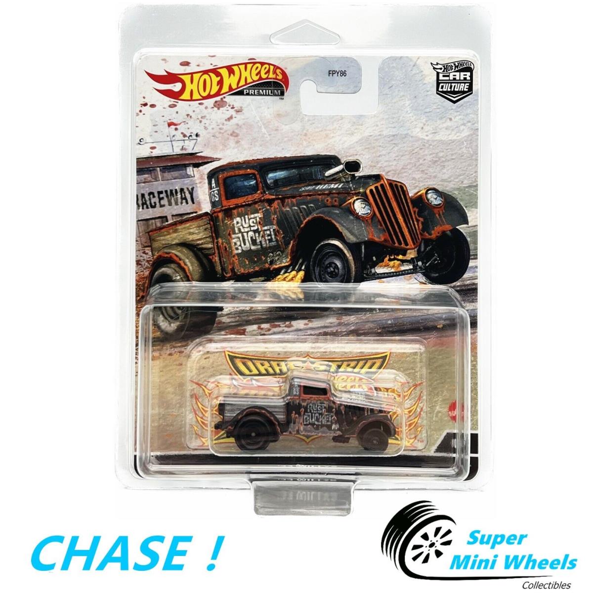 Chase Hot Wheels - `33 Willys Pickup Black Drag Strip with Case Protector