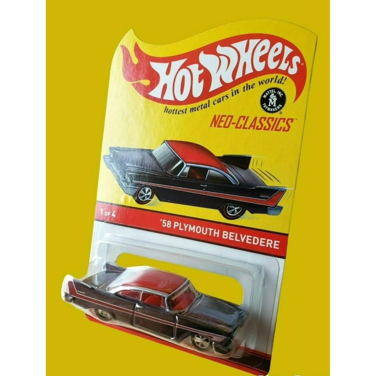2014 Hot Wheels `58 Plymouth Belvedere Neo Classics Black Low 485/3000 Moc 1:64