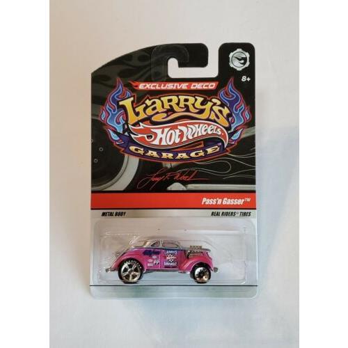Hot Wheels Larry`s Garage Chase Initials Pass N Gasser Real Riders Pink 1/64