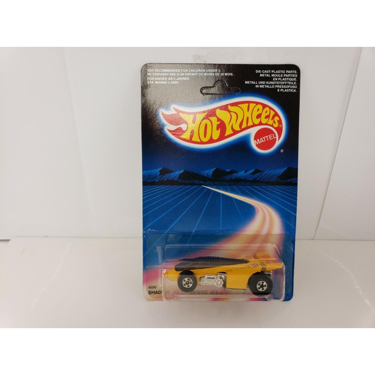 Hotwheels 1987 Yellow Shadow Jet with Two Mint Cars KT24