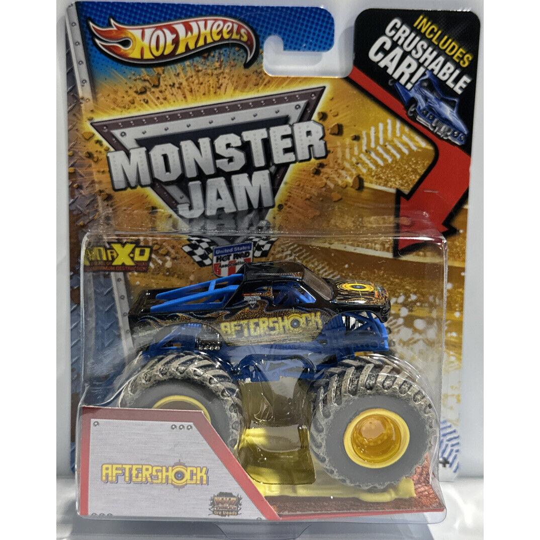 Monster Jam Hot Wheels 1:64 Crushable Car Aftershock Mip Vht