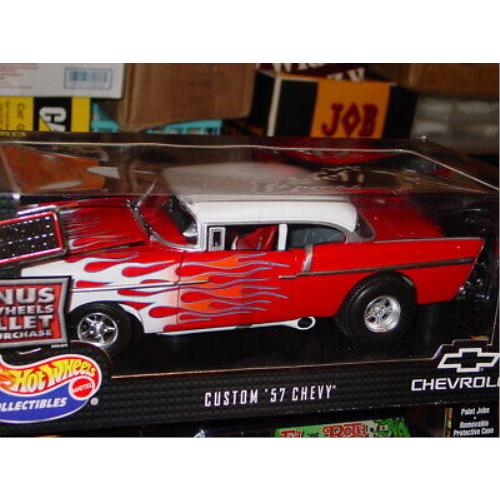 Hot Wheels Custom 1957 Chevy Chevrolet Collectible Still -red 1/18