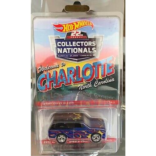 Hot Wheels 22nd Nationals Convention 2022 Charlotte `70 2WD Chevy Blazer d/6200