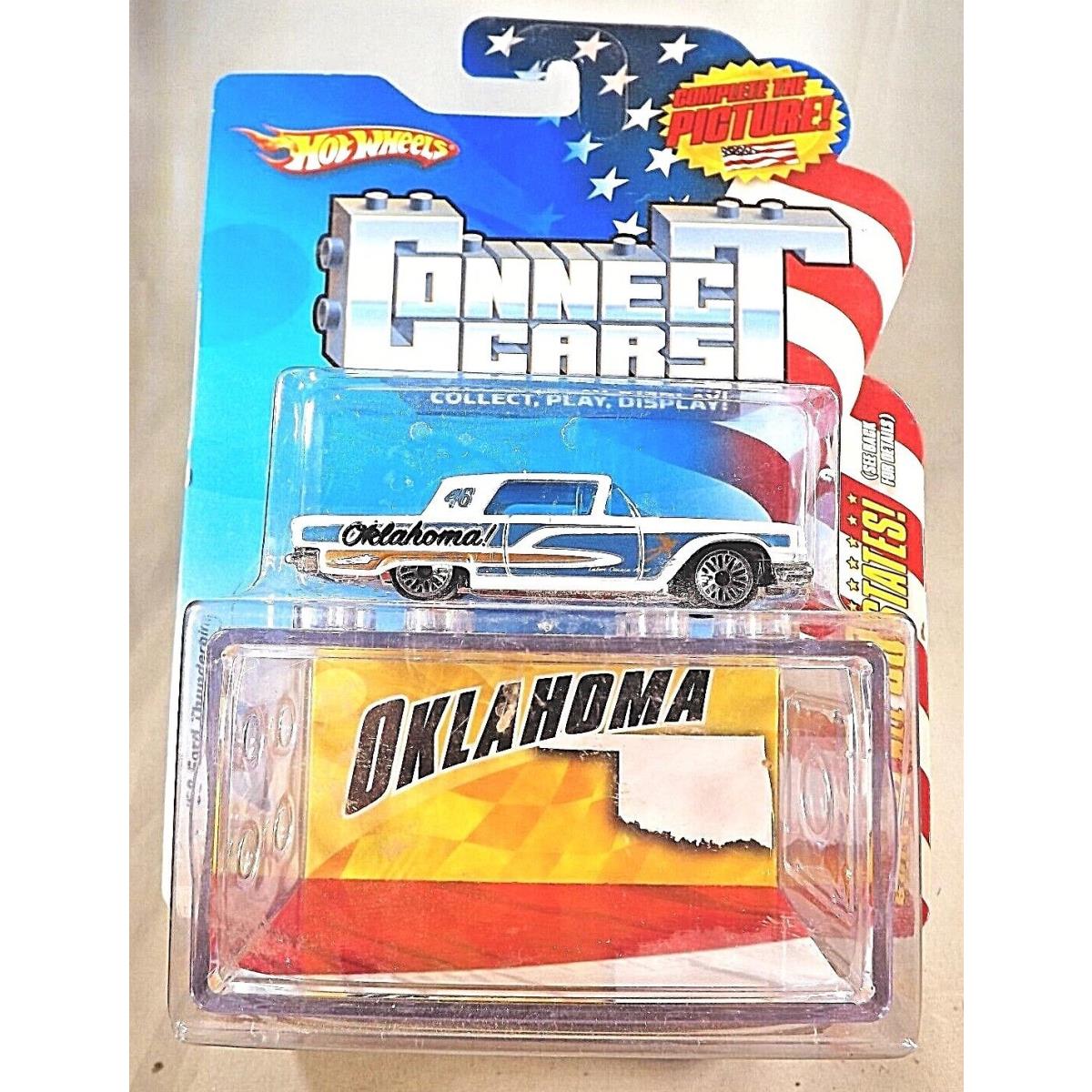 2008 Hot Wheels Connect Cars Oklahoma 46/50 `58 Ford Thunderbird White W/lace Sp