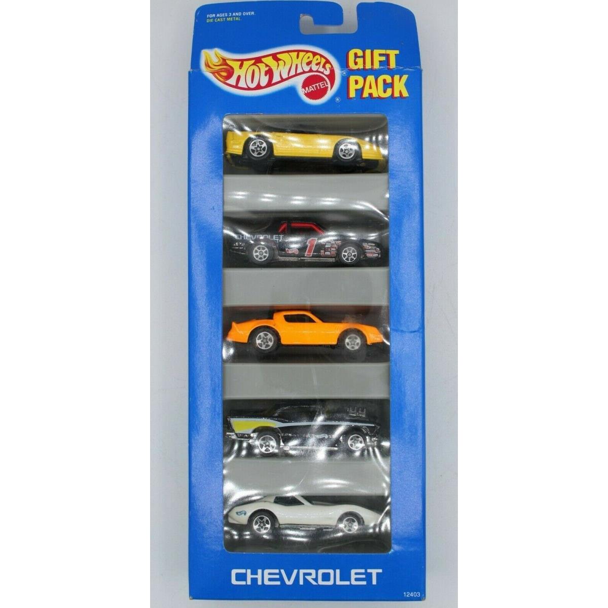 Hot Wheels 1993 Gift Pack 5 Cars Chevrolet 12403