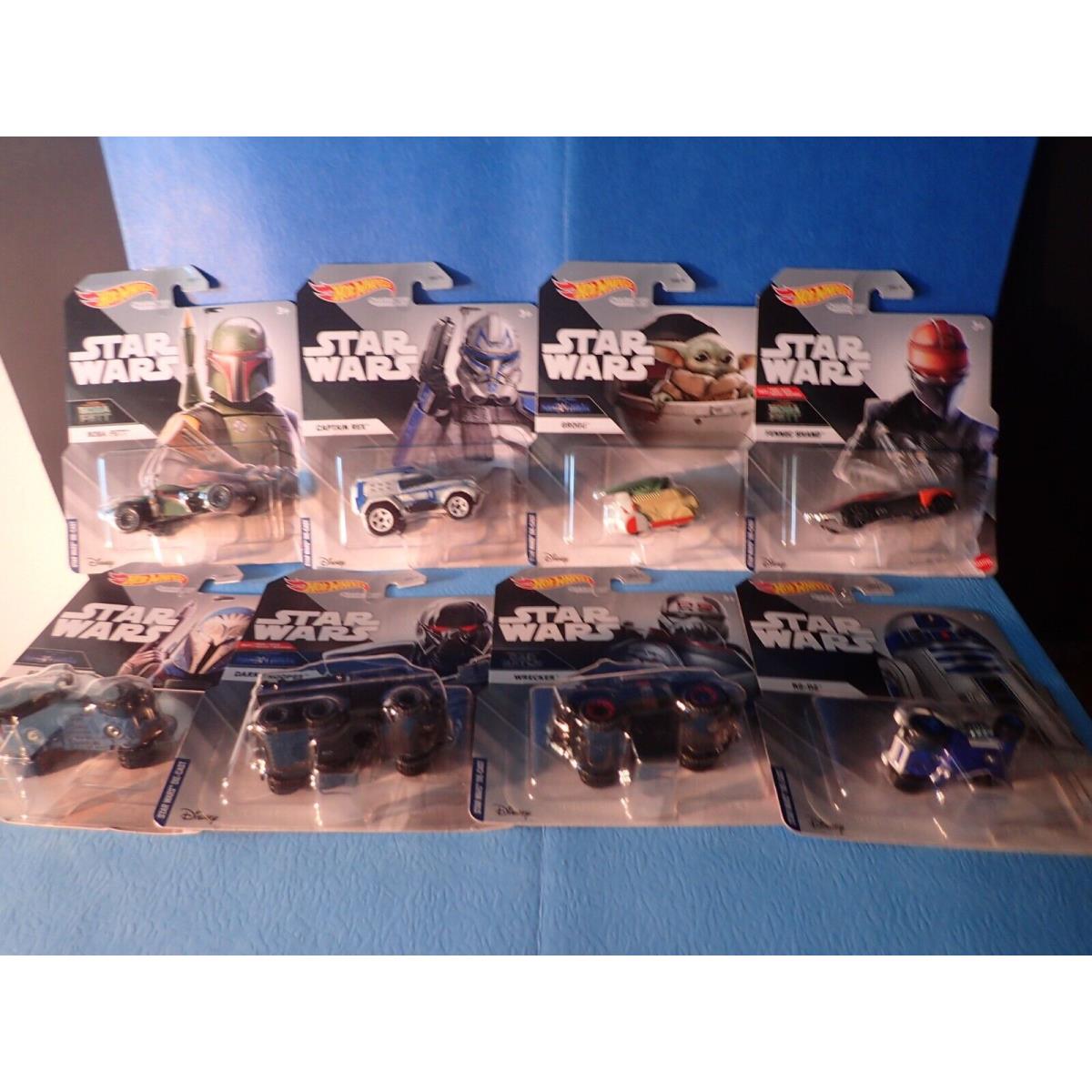 2022 Hotwheels Star Wars Character Cars Complete Set OF 8