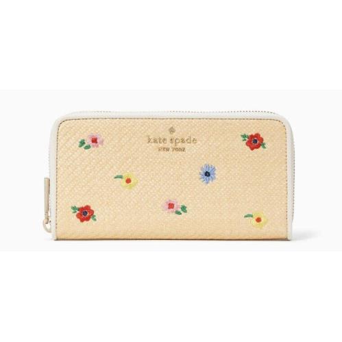 Last Onenwt Kate Spade Garden Bouquet Embroidered Large Continental Wallet KB533