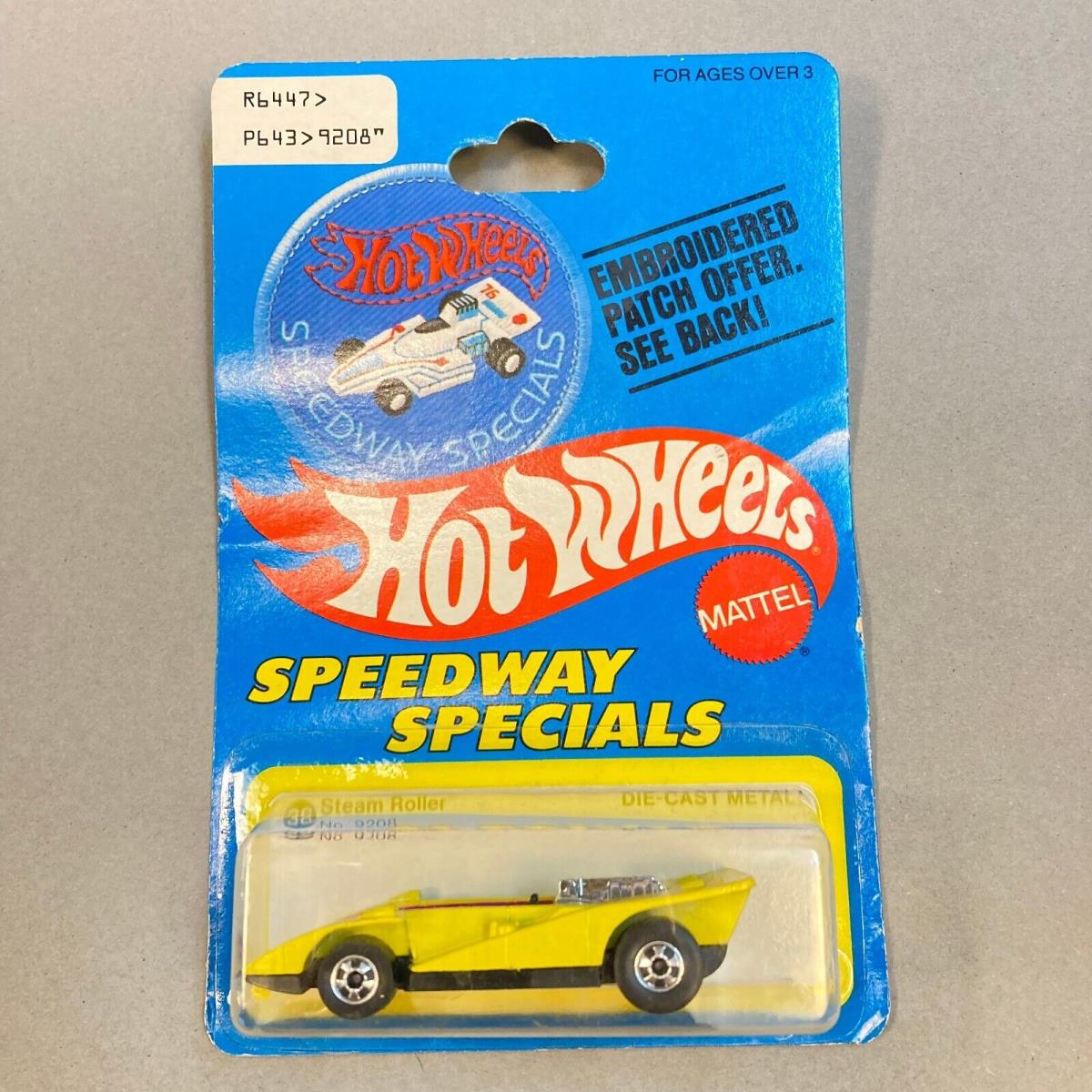 Hot Wheels 1977 Speedway Specials Steam Roller No. 9208 Patch Card Hong Kong