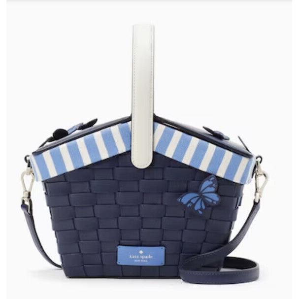 Kate Spade Flutter Fly Picnic Basket - Crossbody Bag Blue Multi Novelty Gift