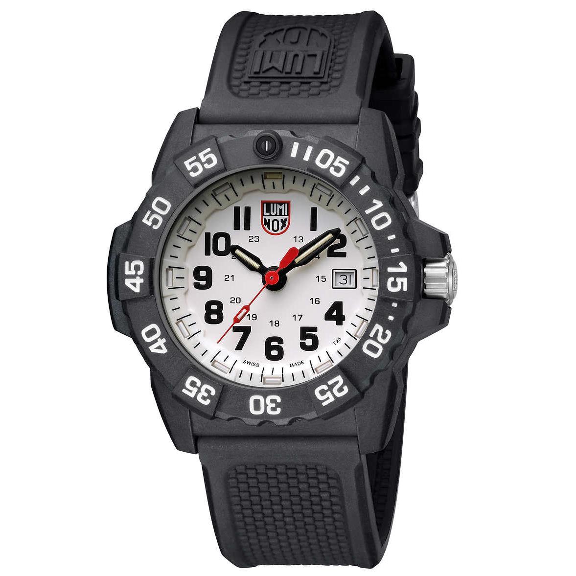Luminox Navy Seal White Dial 3500 Series XS.3507 Rubber Strap Men`s Watch