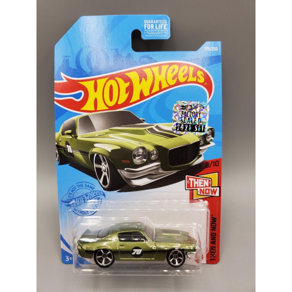 Hot Wheels 2021 Set Then and Now Series Green 70 Chevy Camaro RS