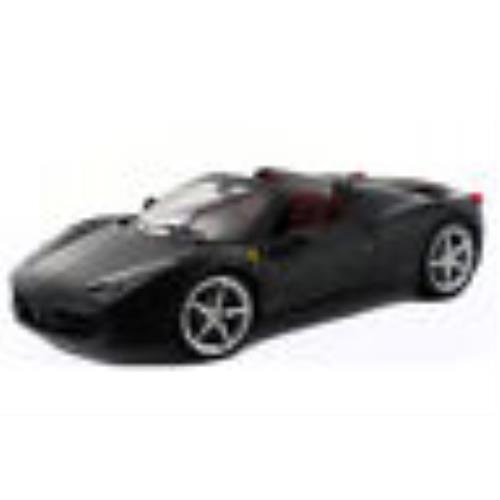Hot Wheels Elite Ferrari 458 Italia Spider Flat BLACK1/18 Diecast Car X5485 - Black